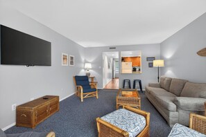 Condo, Multiple Beds, Balcony, Garden View | Living area - Mariners Court 206 (Rehoboth Beach)
