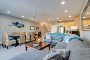 House, Multiple Beds, Patio, Garden View | Living area | Fireplace - Nell Loop 6 (Rehoboth Beach)