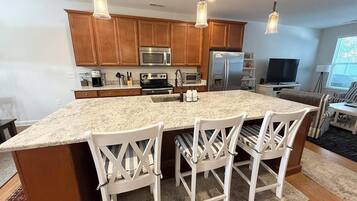 Townhome, Multiple Beds, Patio, Garden View | Private kitchen | Coffee/tea maker