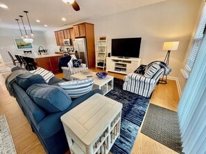 Townhouse, flere senger, terrasse, hageutsikt | Oppholdsområde