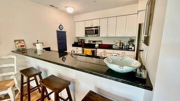 Condo, Multiple Beds, Patio | Private kitchen | Coffee/tea maker