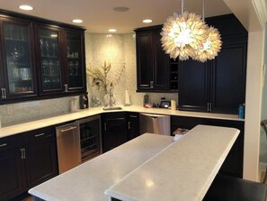 Maison, plusieurs lits, cuisine, vue océan | Cuisine privée | Cafetière/bouilloire