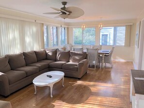 House, Multiple Beds, Kitchen, Garden View | Living area - Queen Street 4 (Rehoboth Beach)