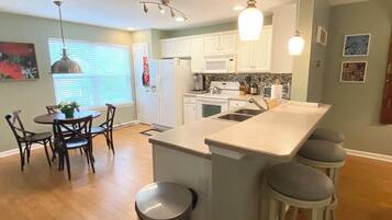 House, Multiple Beds, Patio, Garden View | Private kitchen | Coffee/tea maker