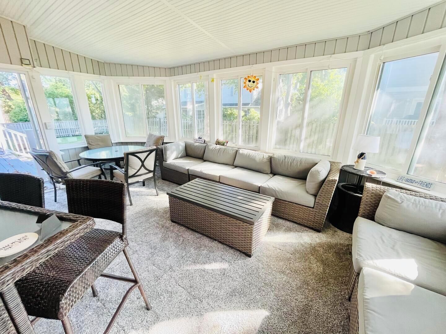 Hus, flere senger, kjøkken, hageutsikt | Oppholdsområde