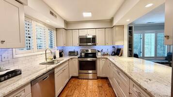 Condo, Multiple Beds, Patio | Private kitchen | Coffee/tea maker