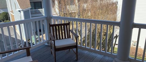 Ferienhaus, Mehrere Betten, Balkon, Gartenblick | Ausblick vom Zimmer