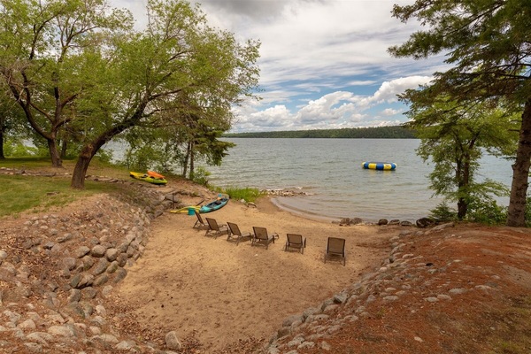 Water Trampoline and Kayaks for Your Use.