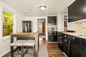 Microwave, oven, stovetop, dishwasher