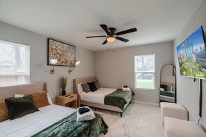 4 chambres, bureau, Wi-Fi gratuit, draps fournis