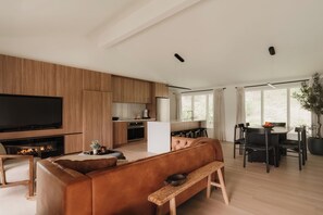 Fernseher, Kamin