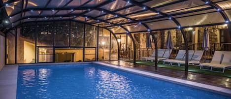 Indoor pool, a heated pool