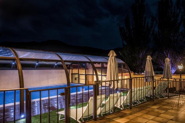 Indoor pool, a heated pool