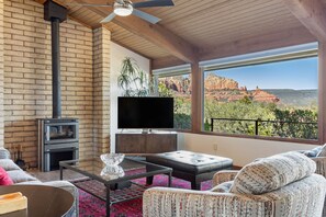 Smart TV, DVD player, books