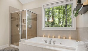 Hair dryer, towels, soap, toilet paper - Hot Tub-Movie Rm-Game Rm (Asheville)