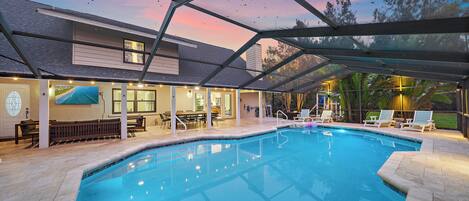 Een verwarmd zwembad