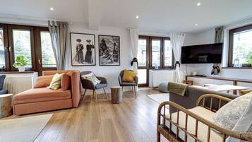 Télévision, cheminée