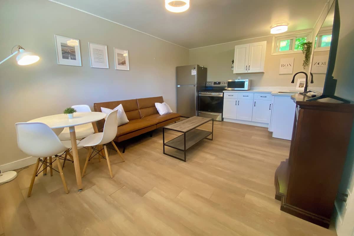 Classic Apartment, Multiple Beds, Kitchen | Living area | 55-inch Smart TV with digital channels