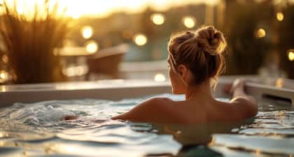 Luxury villa with jacuzzi. Perfectly located in wooded area, close to downtown!