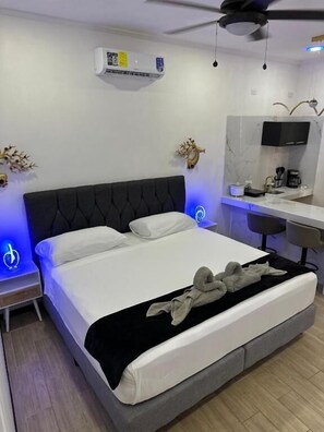 In-room safe, blackout curtains, free WiFi