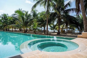 A heated pool