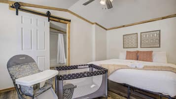 3 habitaciones, cuna de viaje, wifi y ropa de cama