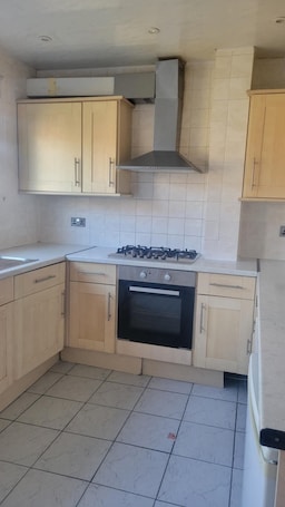 Villa | Private kitchen | Fridge, microwave, oven, stovetop