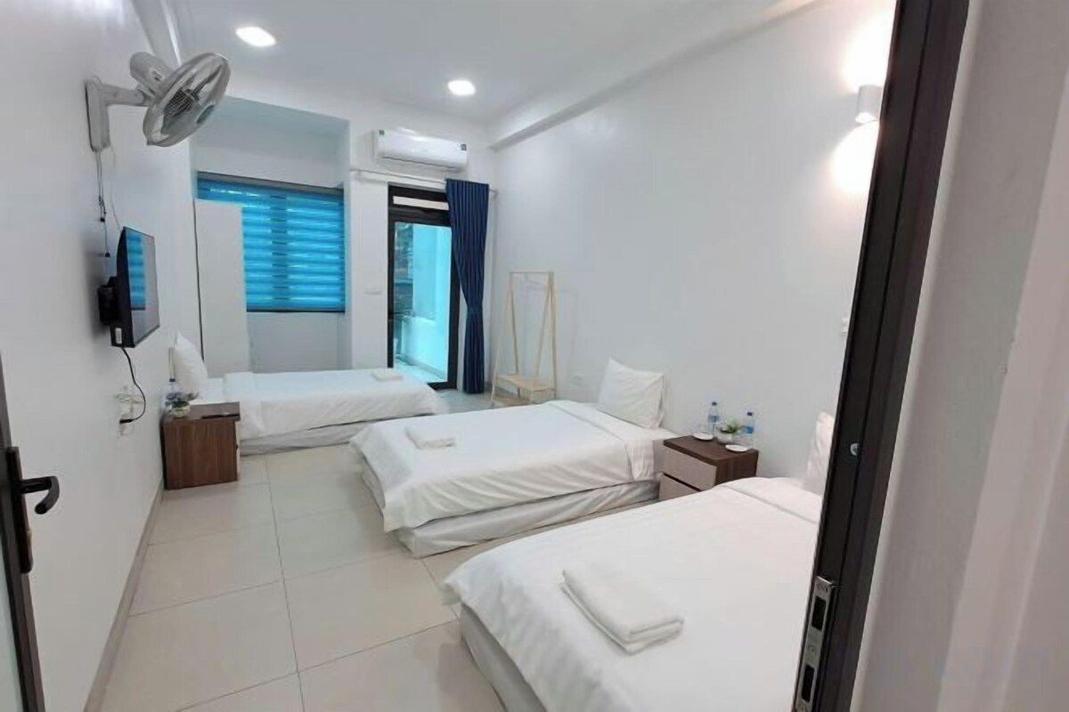 Blackout drapes, soundproofing, WiFi (free), bed sheets