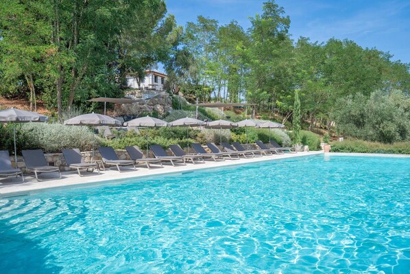 A heated pool - Belmonte Spereto, Pool, Nature, View, Montaione (Montaione)