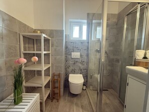 Shower, hair dryer