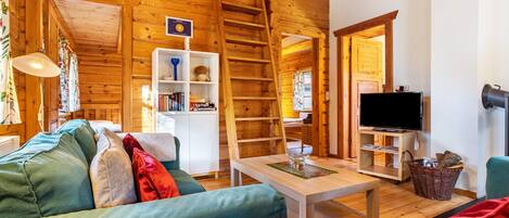 TV, caminetto, impianto stereo