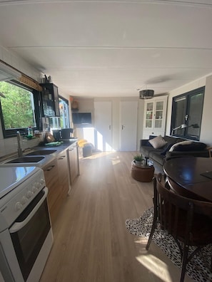 Microwave, dishwasher, toaster, highchair