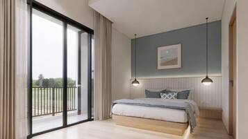 Deluxe Double Room, Garden View | 1 bilik tidur, meja, Wi-fi percuma