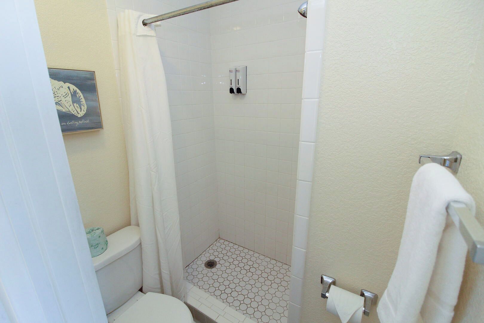 Hair dryer, towels