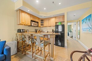 Fridge, microwave, dishwasher, coffee/tea maker - Littleton's Landing 124 at the Villas at Hatteras Landing 1 Bedroom Near-Beach Condos with Pool Access! (Hatteras)
