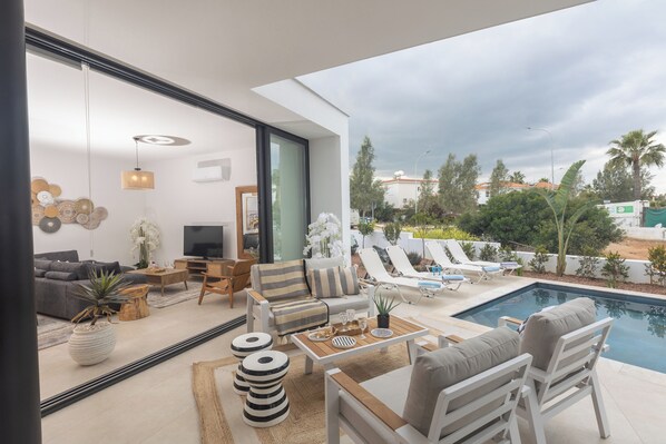 Villa, 4 Bedrooms, Private Pool, Garden View | Living room - Protaras Aqua Pearl Villa Aq01 (Paralimni)