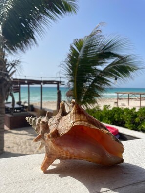 Am Strand, Liegestühle, Strandtücher