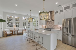 Fridge, microwave, oven, stovetop - Newly Remodeled 5 Br! | Watercolor Resort Access | Walk To Pool | Golf Cart! (Santa Rosa Beach)