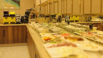 Free daily buffet breakfast