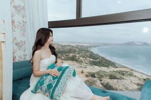 Studiosvit för familj - 1 sovrum - viss havsutsikt - mot havet | Utsikt mot havet/stranden