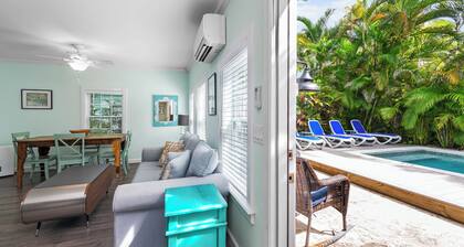 ~ROBINSON CRUSOE COTTAGE~ Delight in island vibes in this home with a pool.