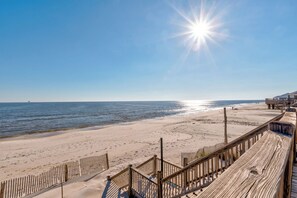 Accommodatie ligt op het strand