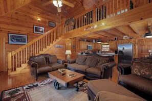 Smart TV, fireplace, foosball, offices