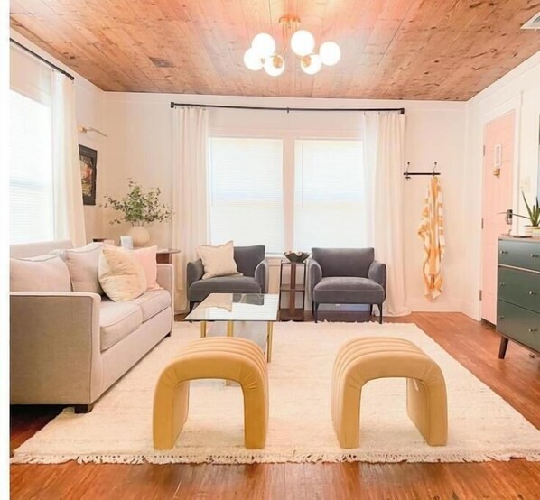 Smart TV, video games, music library, stereo