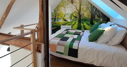 "Le P'Tit Vert", cosy loft in the countryside near CAEN, terrace on stilts