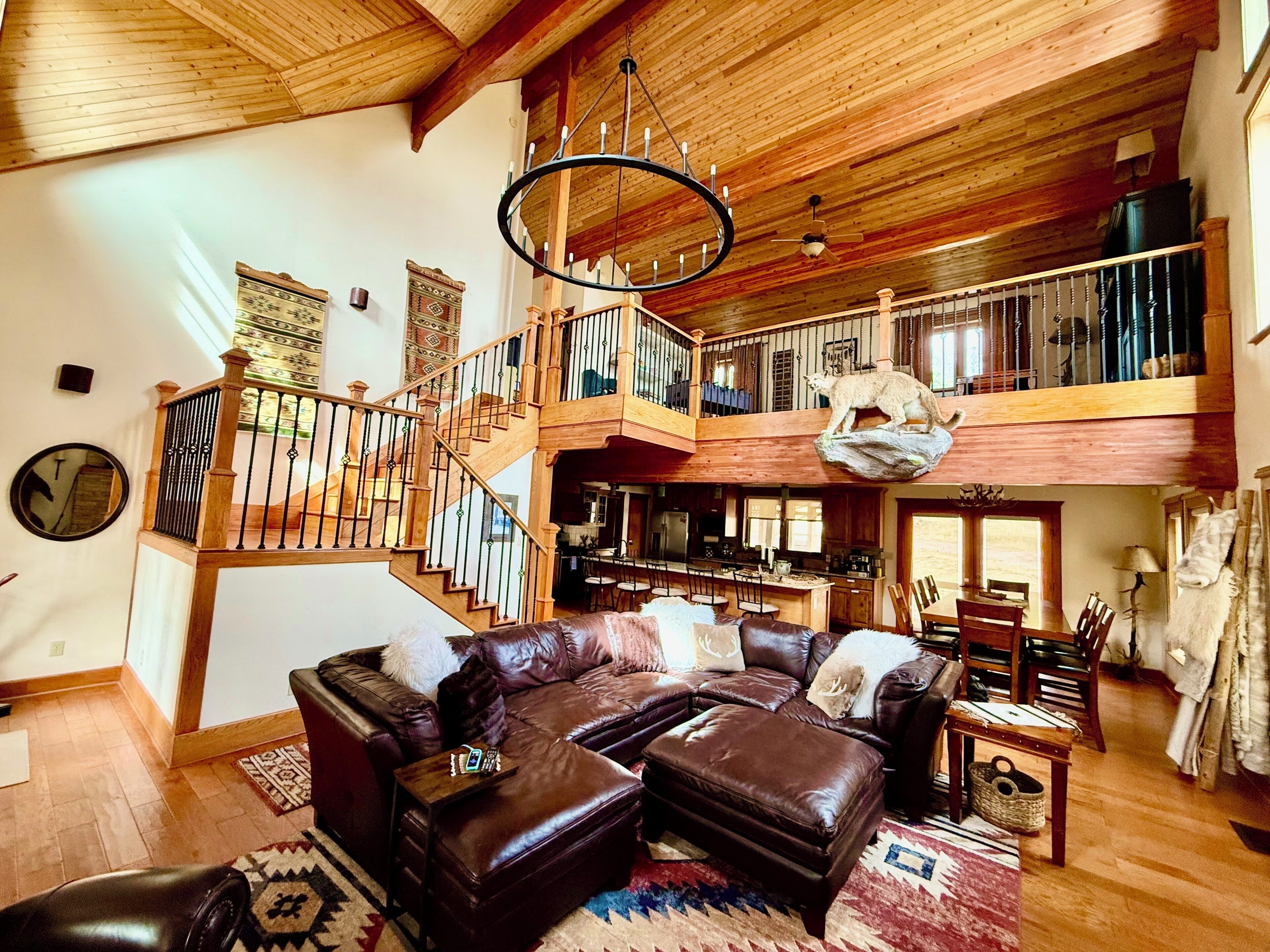 Smart TV, fireplace, video games, foosball