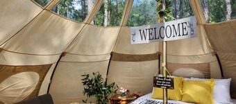 Rustic Glamping with Goats in Forest Near Houston