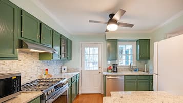 Microwave, oven, stovetop, dishwasher