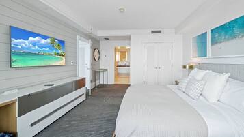 1 bedroom, desk, iron/ironing board, travel crib