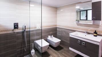 Sèche-cheveux, serviettes fournies, savon, papier toilette